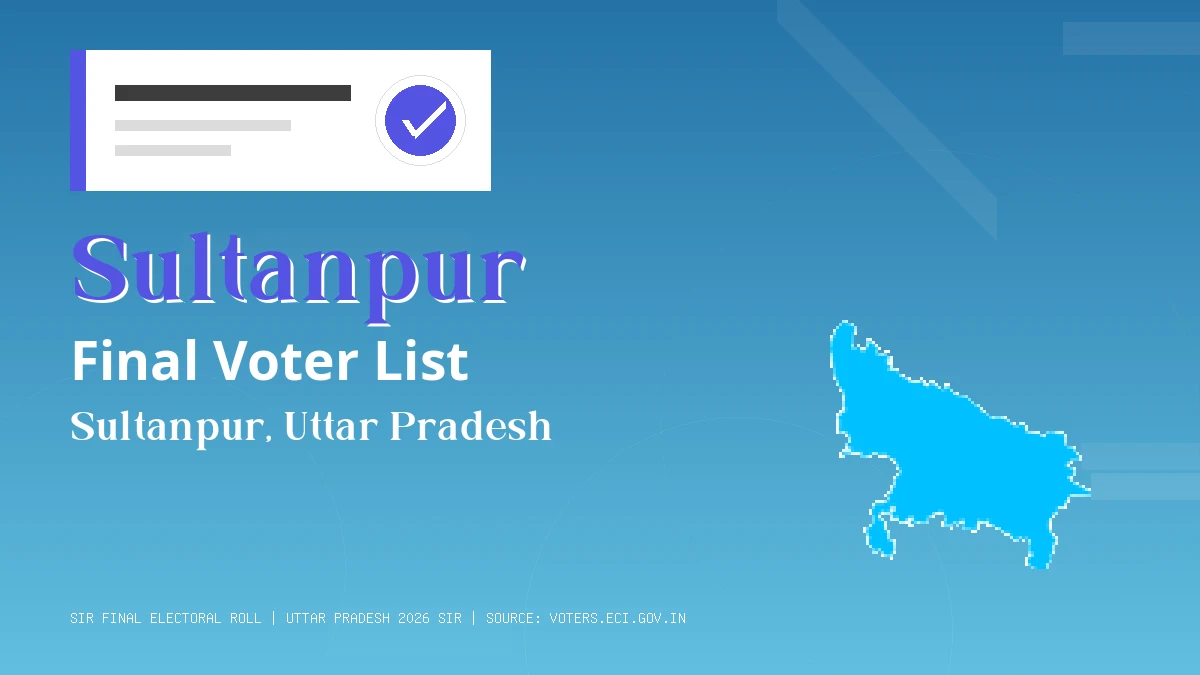 Sultanpur Final Voter List Uttar Pradesh