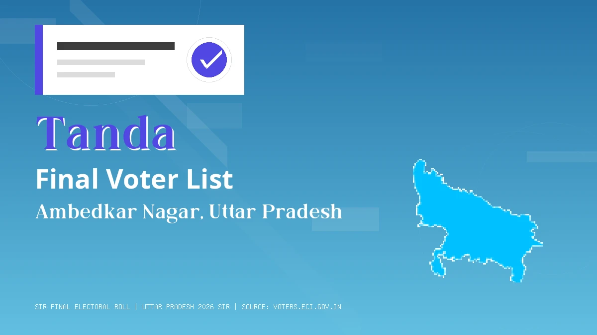 Tanda Final Voter List Uttar Pradesh