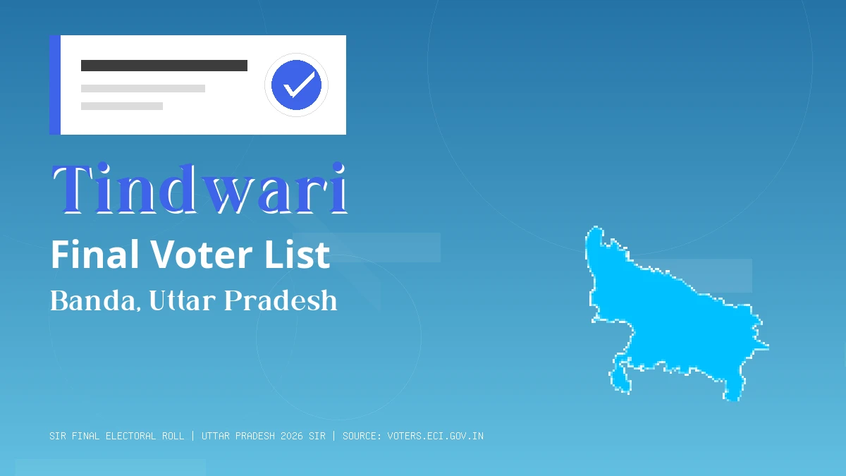 Tindwari Final Voter List Uttar Pradesh