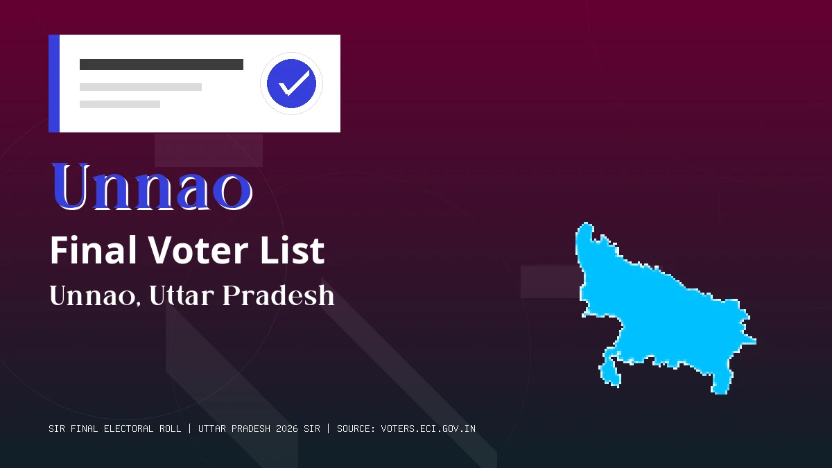 Unnao Final Voter List Uttar Pradesh