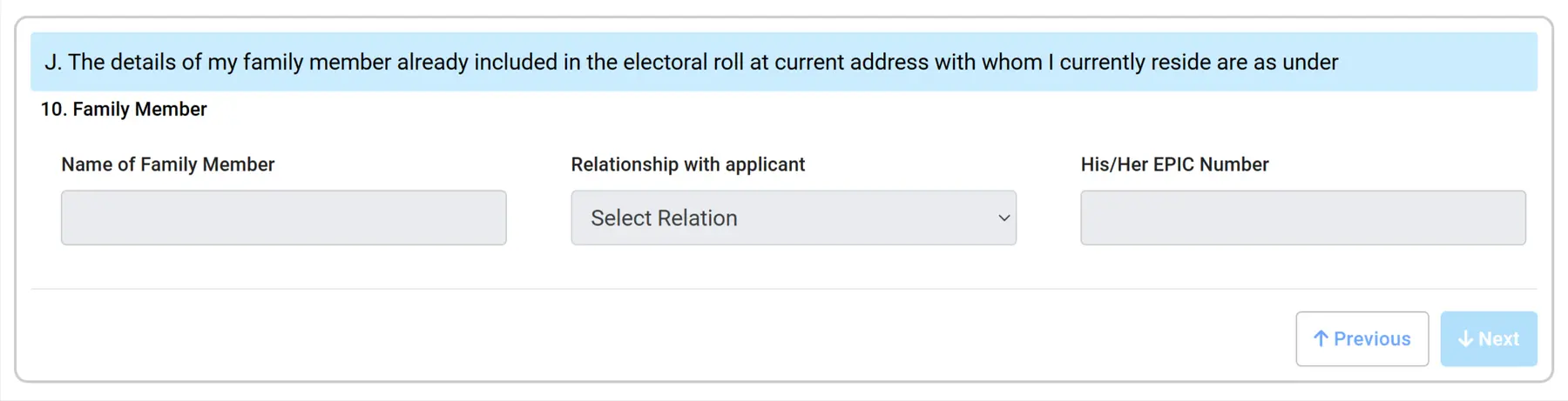 Parents Electoral Roll Details