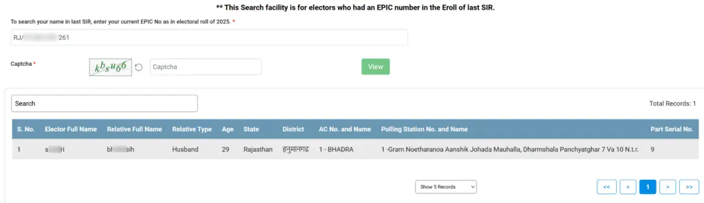 Voter Detail