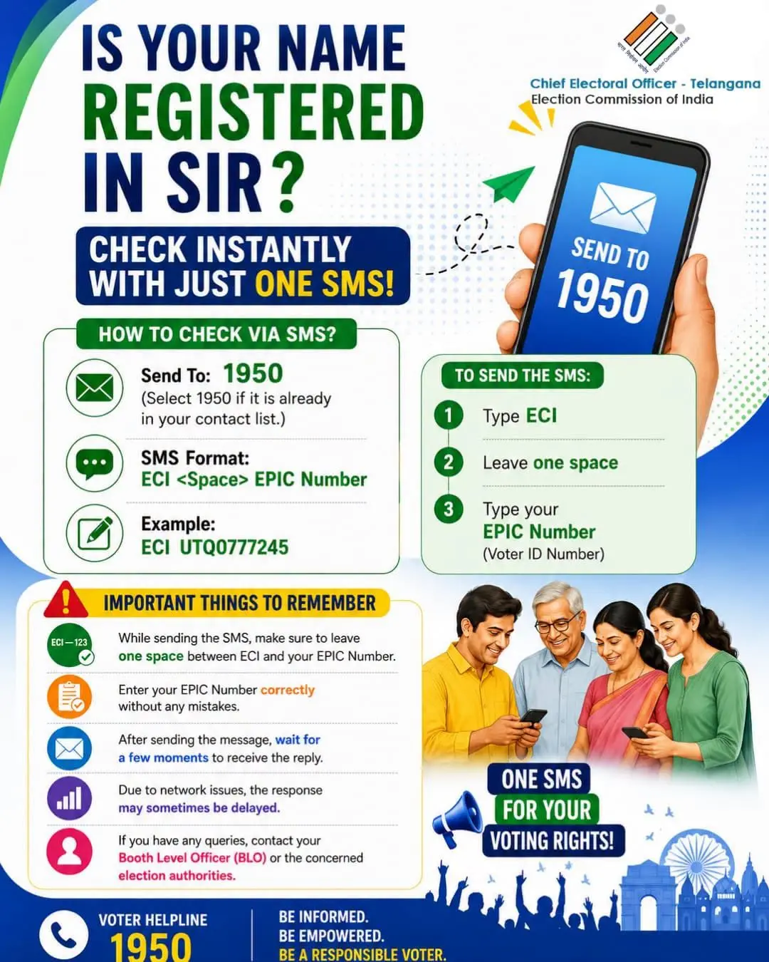Check Name in SIR by SMS
