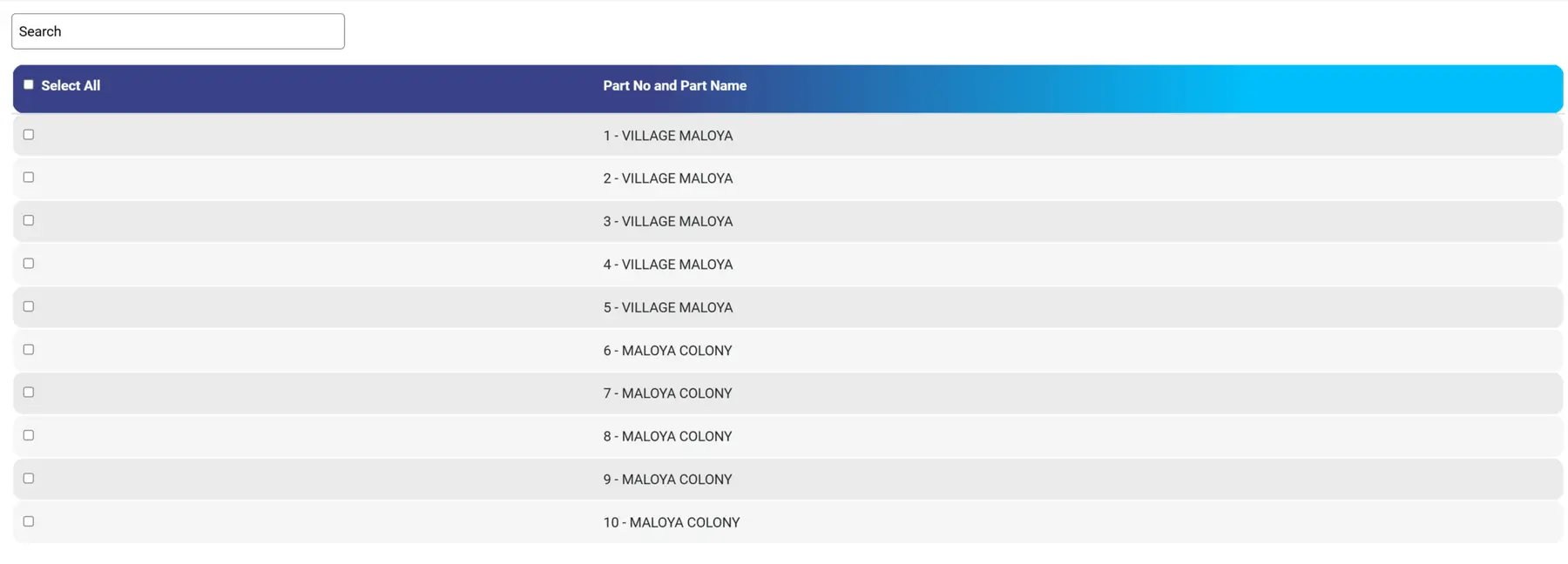 Polling Booth list