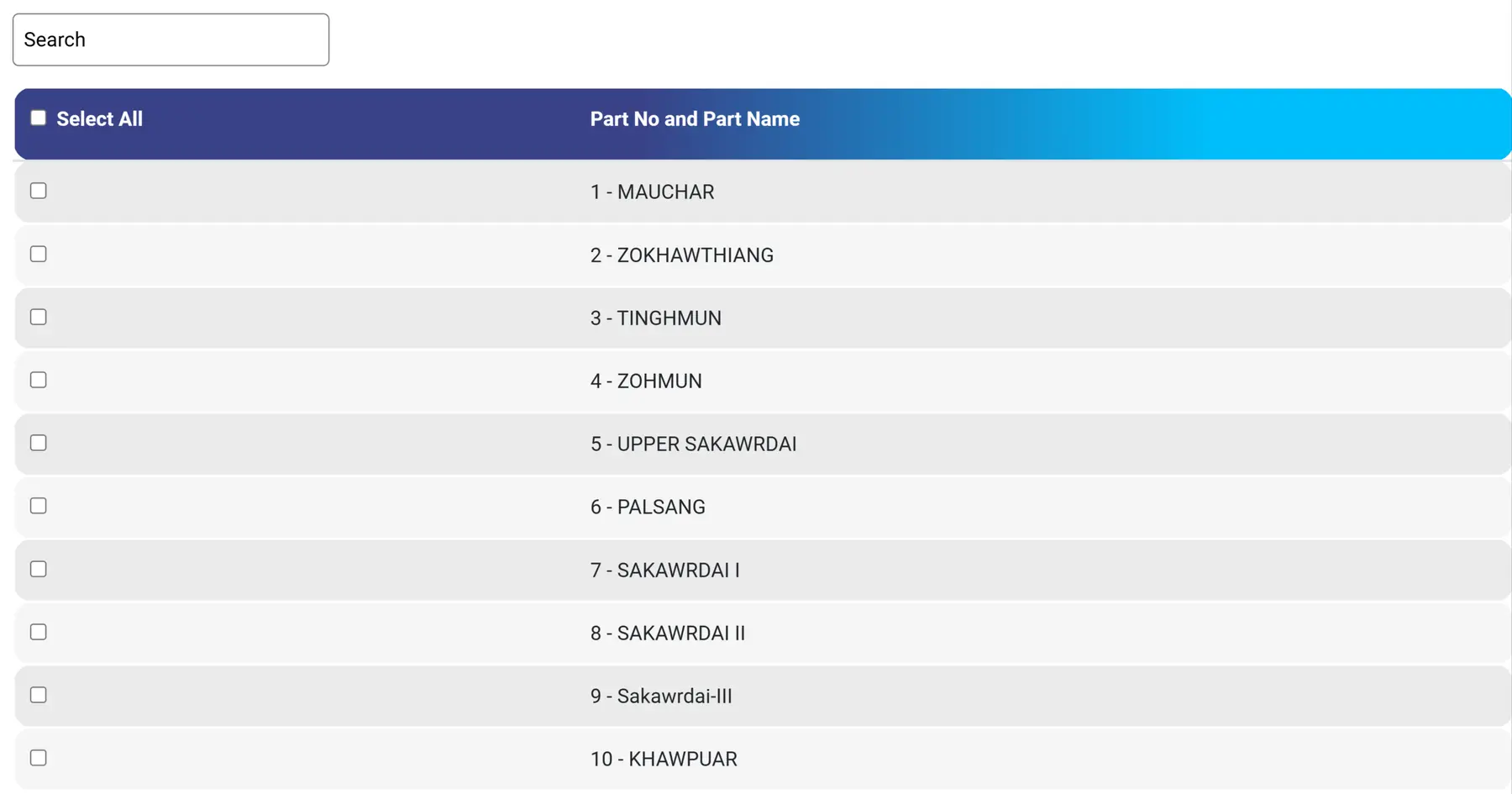 Part Wise Polling Station List
