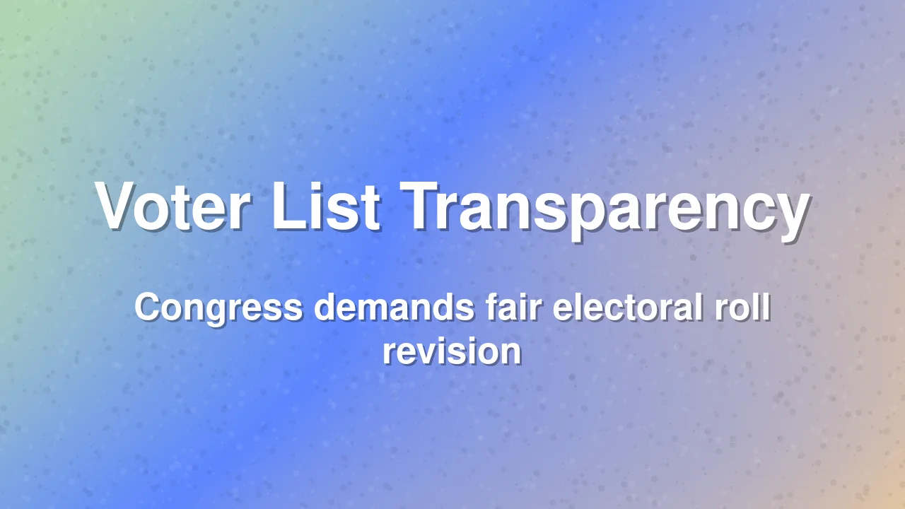 Congress demands transparency in voter list revision in Vijayapura