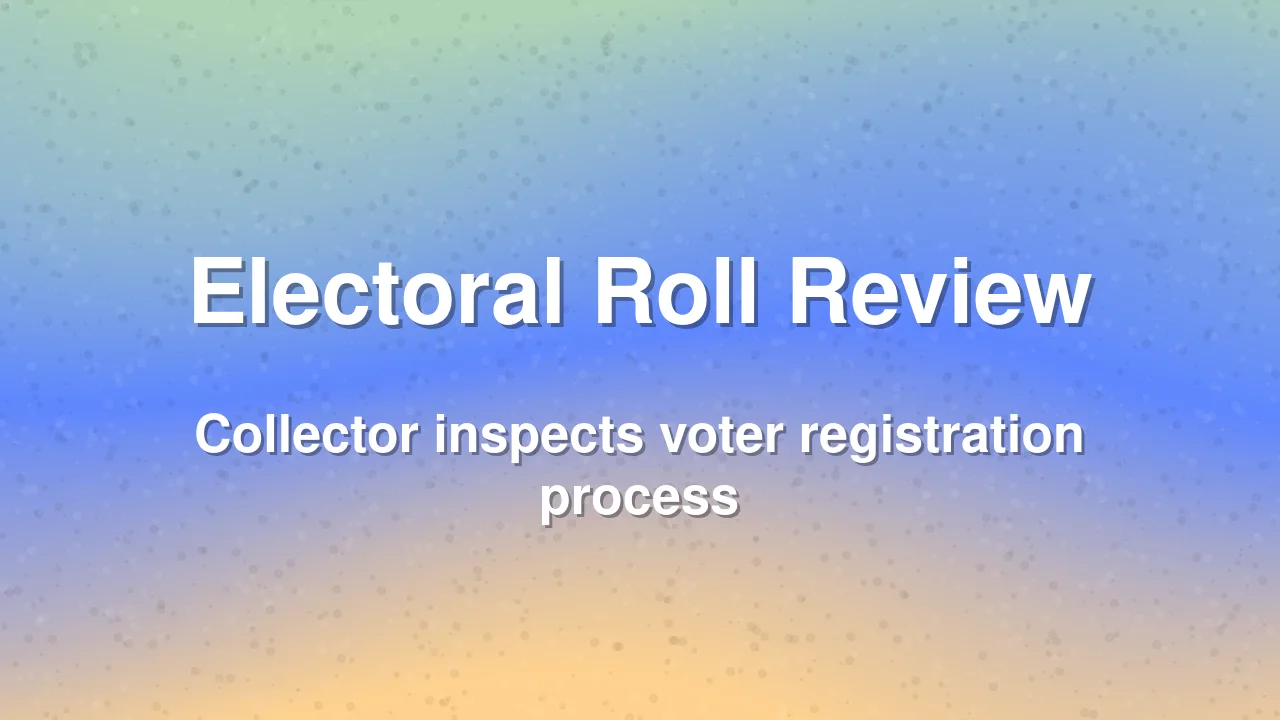 Nellore District Collector Reviews Electoral Roll Revision