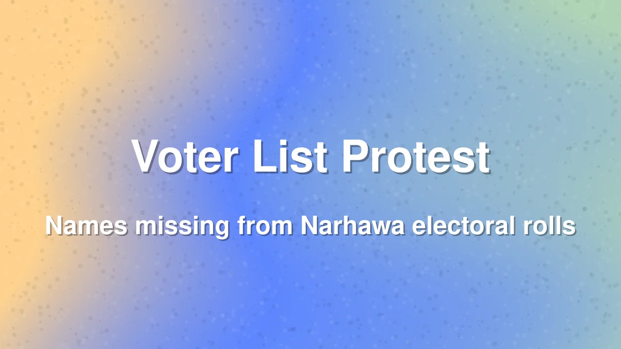 Voter list discrepancy in Narhawa sparks protest