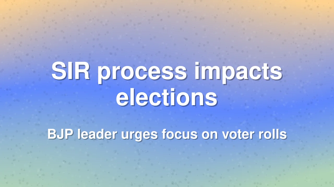 BJP leader warns of electoral roll revision impact
