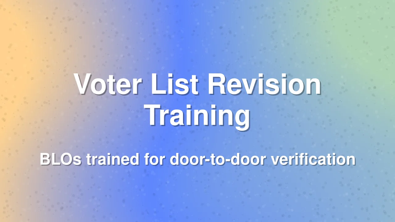 Voter List Revision Training Held in Palghar
