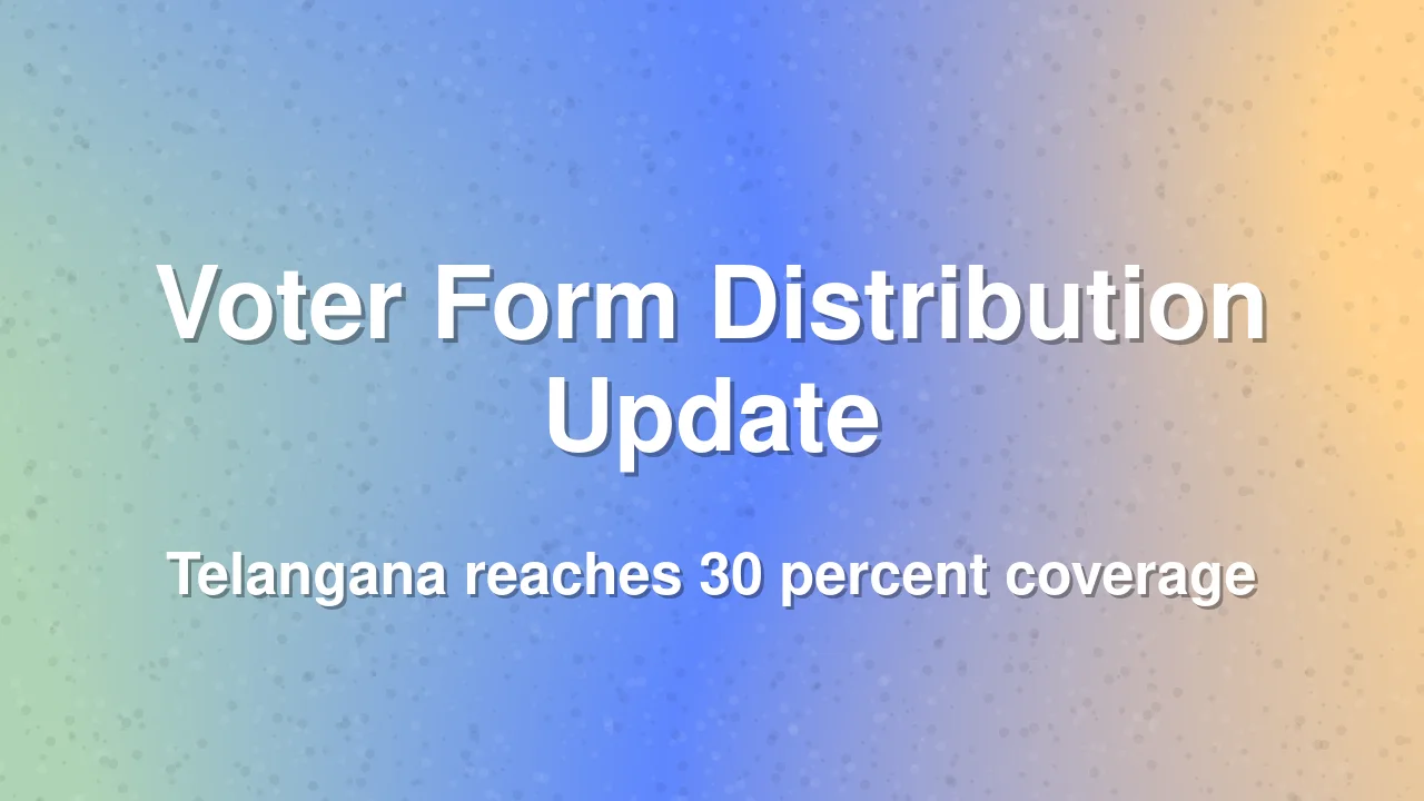 Telangana voter form distribution hits 30 percent mark