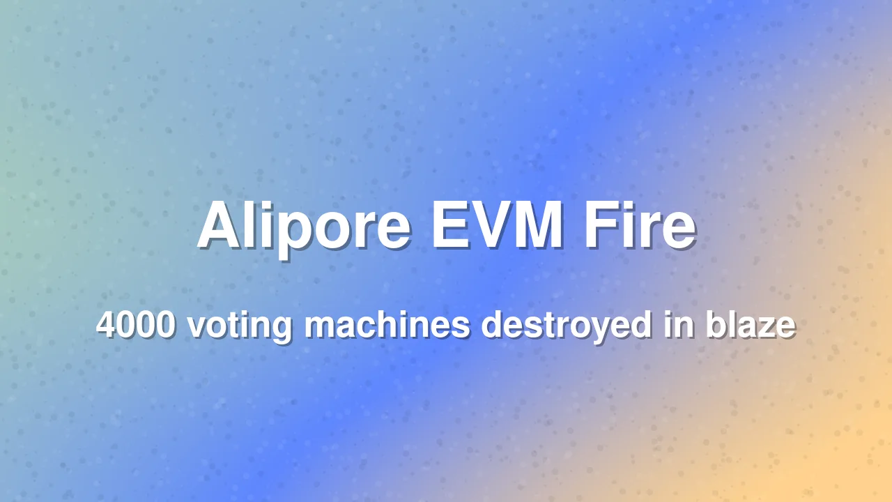 Fire at Alipore District Office Destroys 4000 EVMs