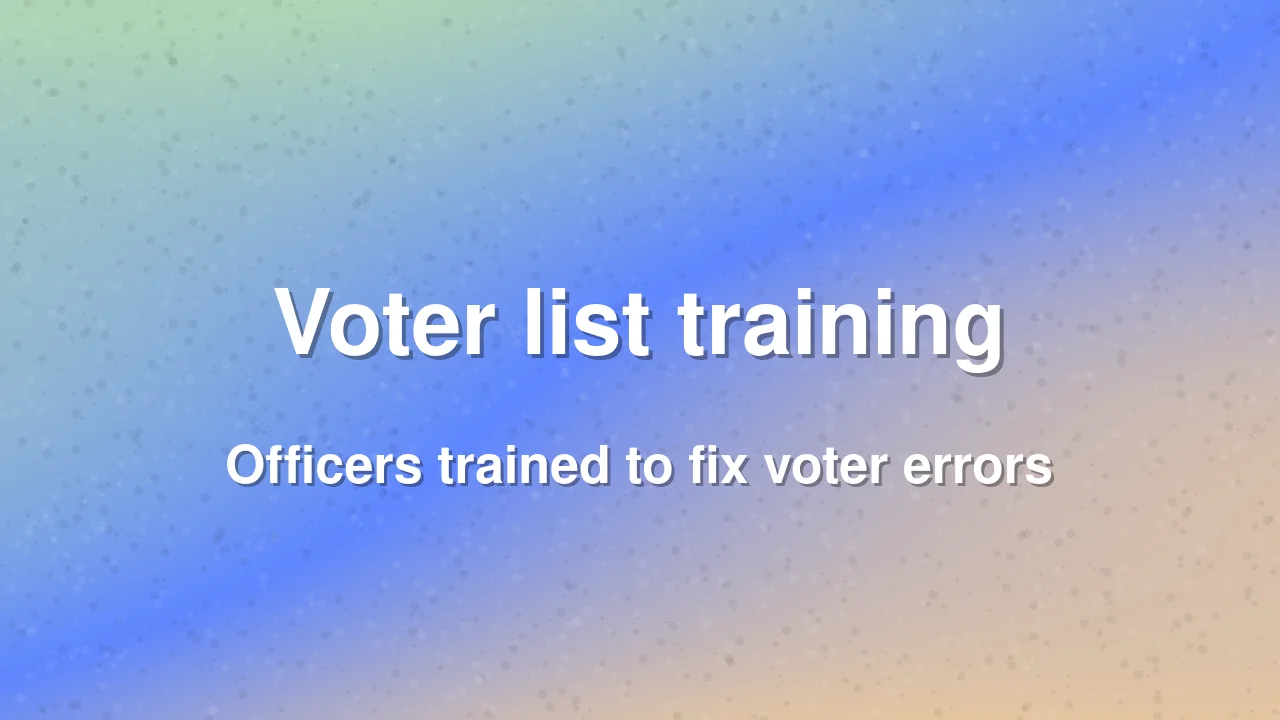 Ludhiana officials trained to correct voter list errors