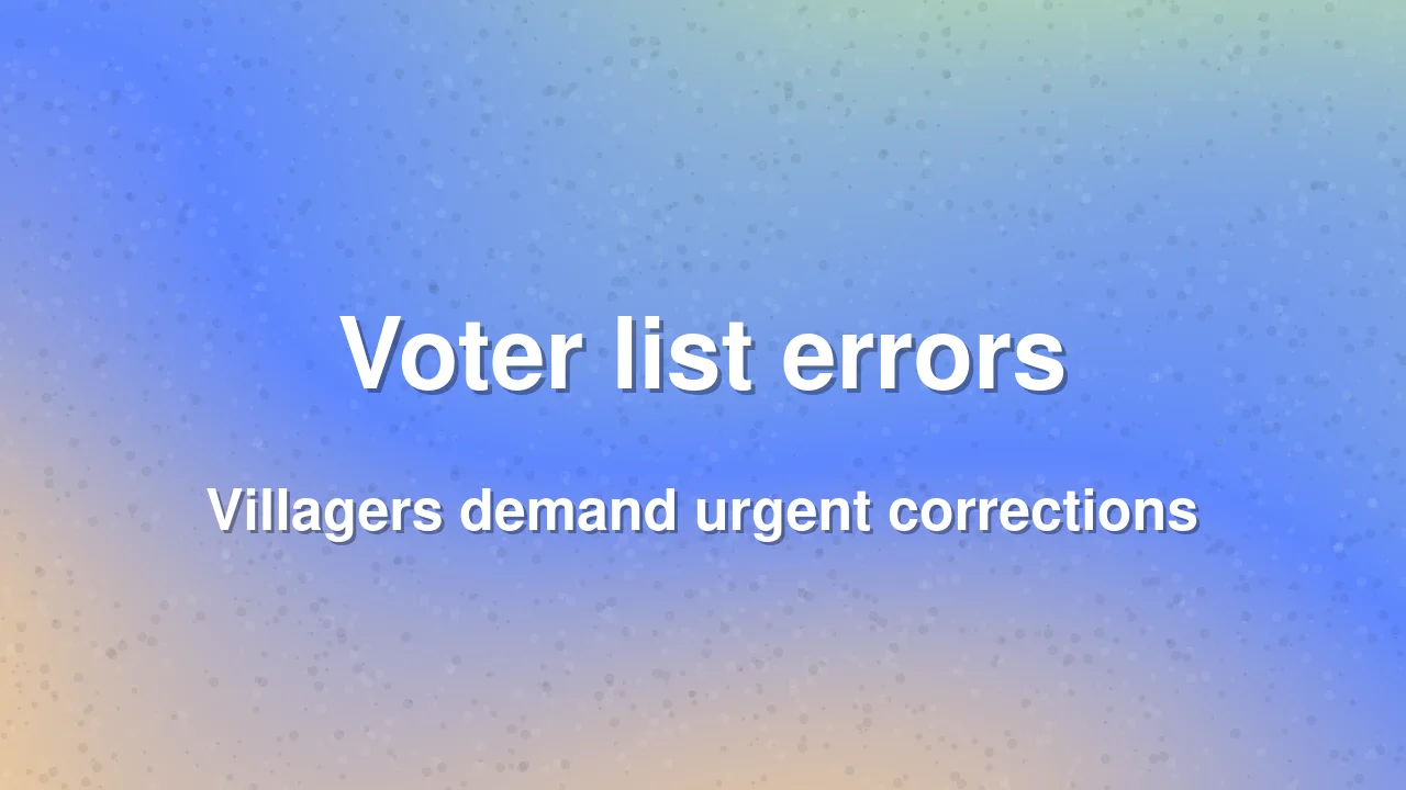 Saharanpur villagers protest errors in panchayat voter list