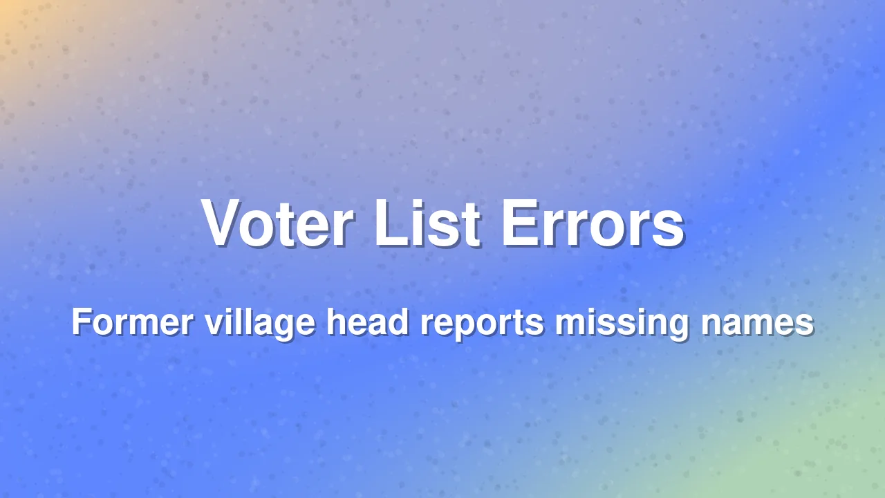 Sitapur: Former Village Head Reports Voter List Discrepancies