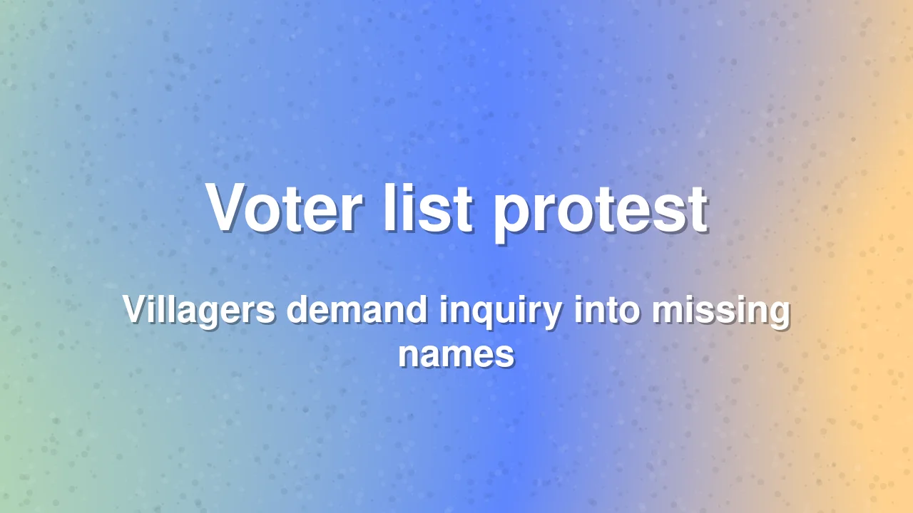 Voter list controversy in Khushhalipur village of Saharanpur