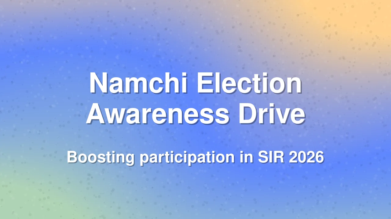 Namchi District Election Office Launches Awareness Vehicle for SIR 2026