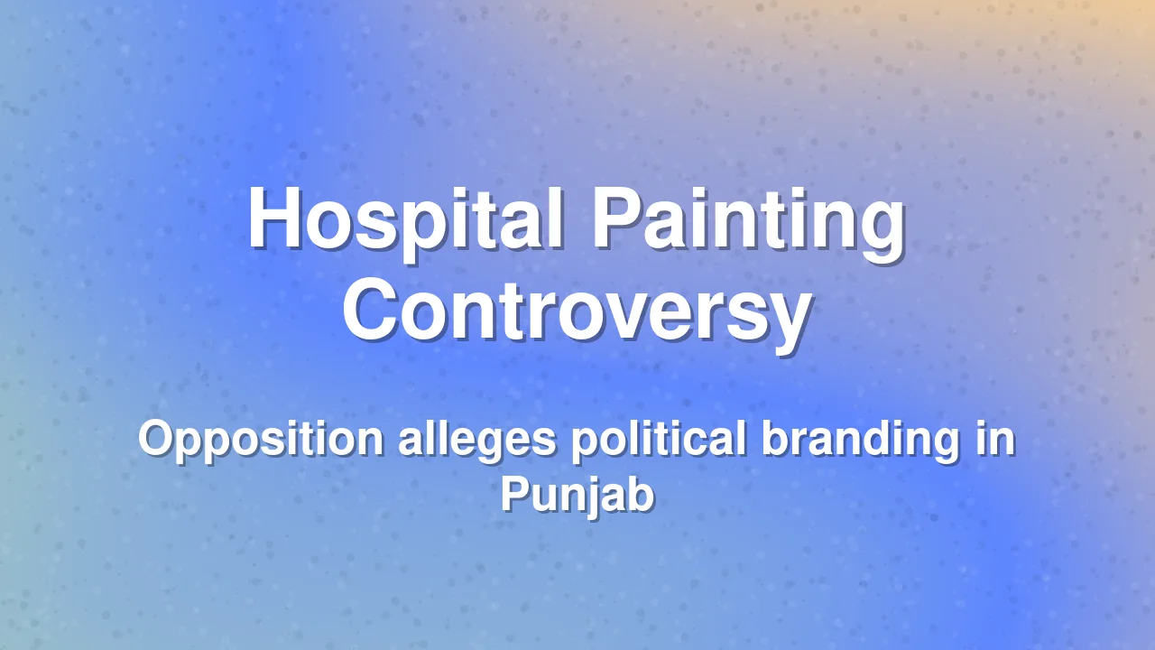 Political row over hospital painting in Punjab