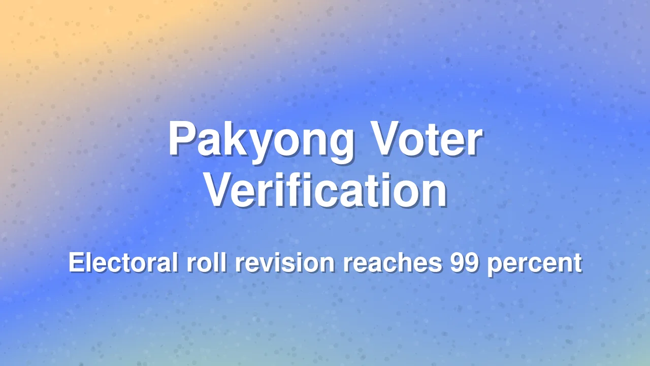 Pakyong District Electoral Roll Revision Progress