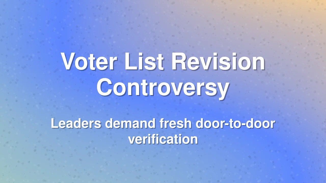 JDS MLA Demands Fresh Voter Revision in Karnataka