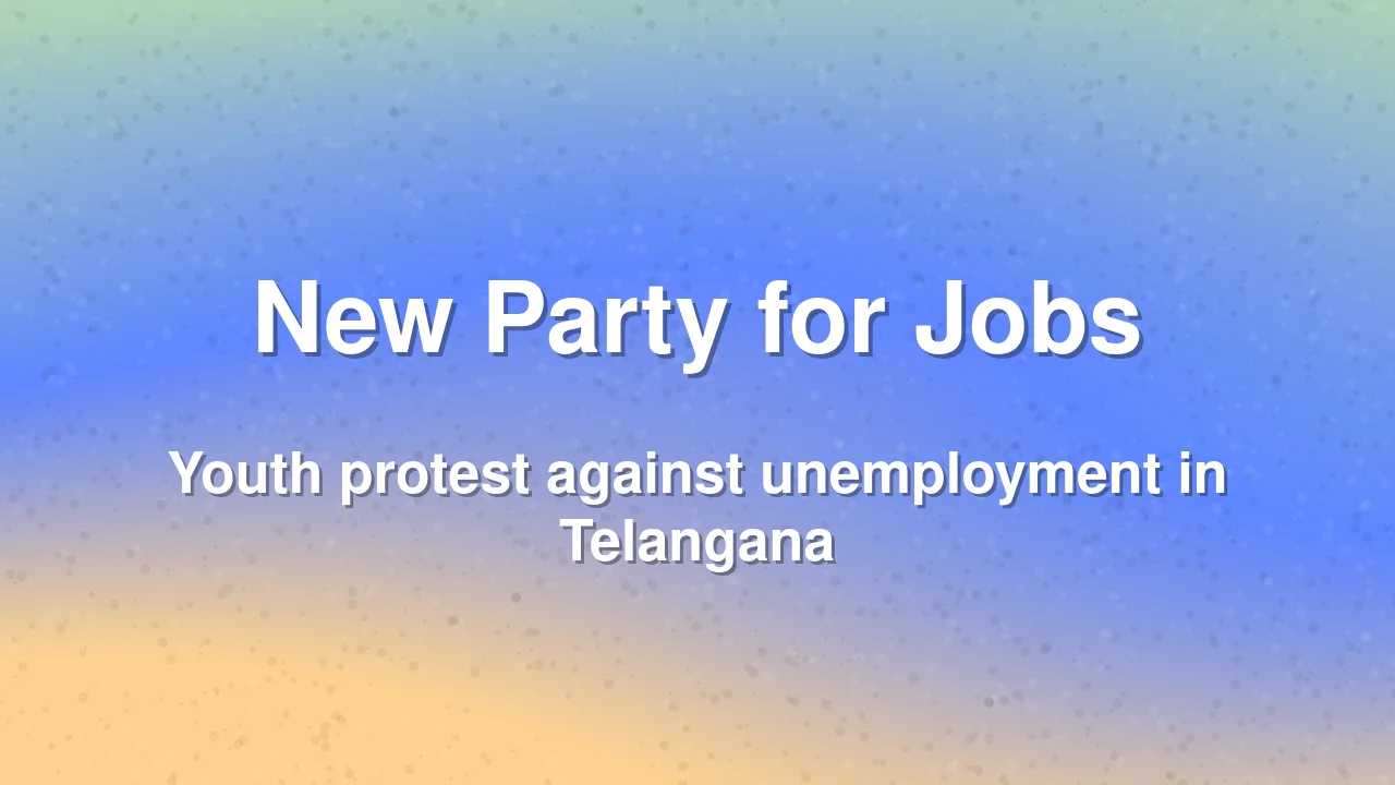 Unemployed youth form Telangana Endrin Party