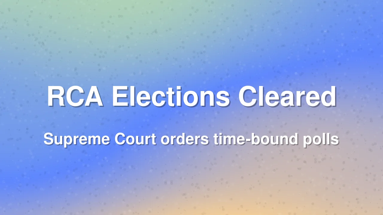 Supreme Court clears path for Rajasthan Cricket Association elections