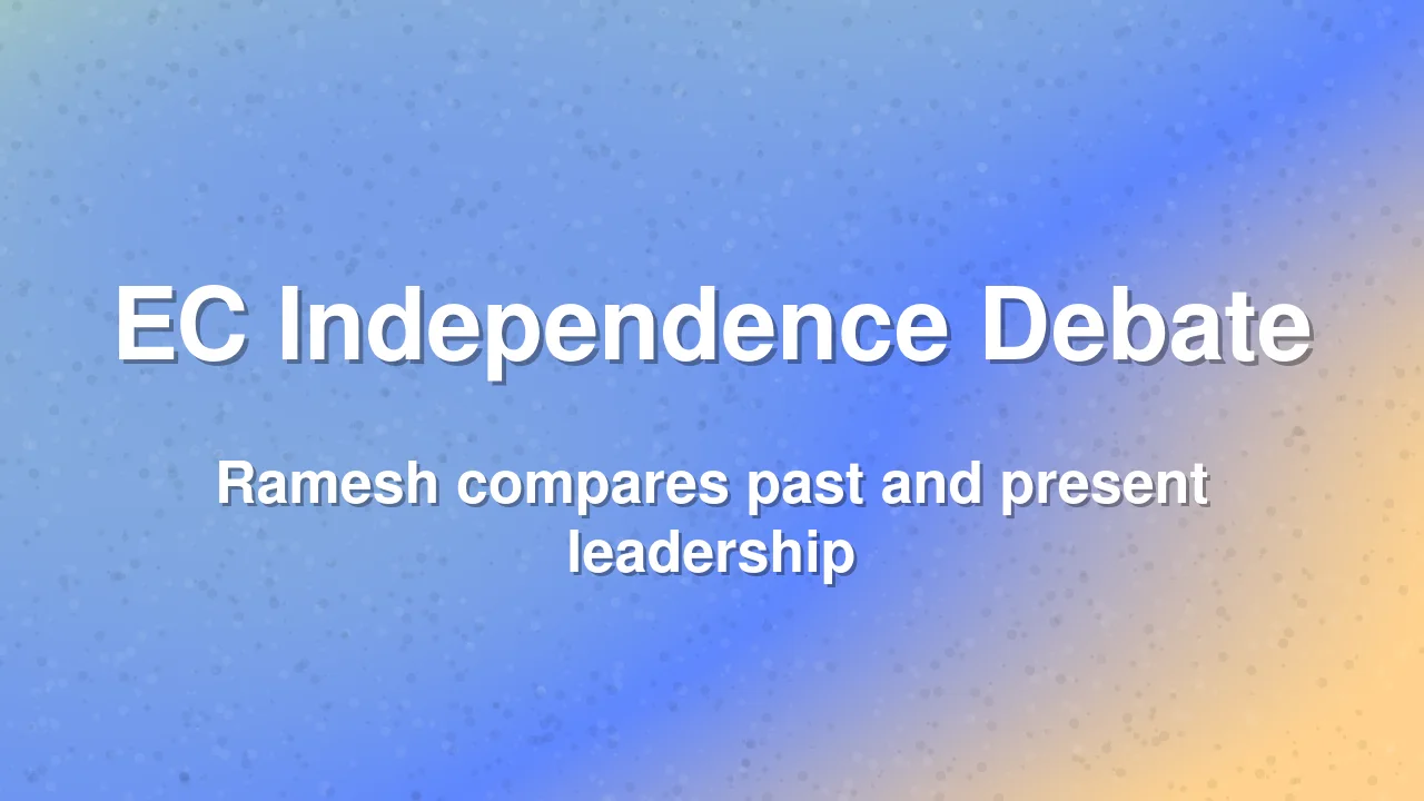 Jairam Ramesh compares Manmohan Singh and PM Modi on Election Commission