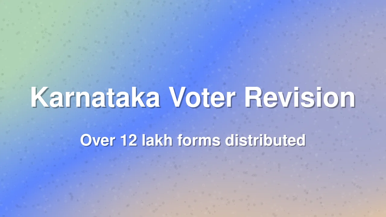 Karnataka voter list revision drive begins