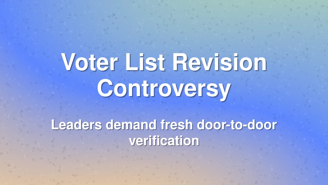 JDS and BJP leaders demand fresh voter list revision in Karnataka