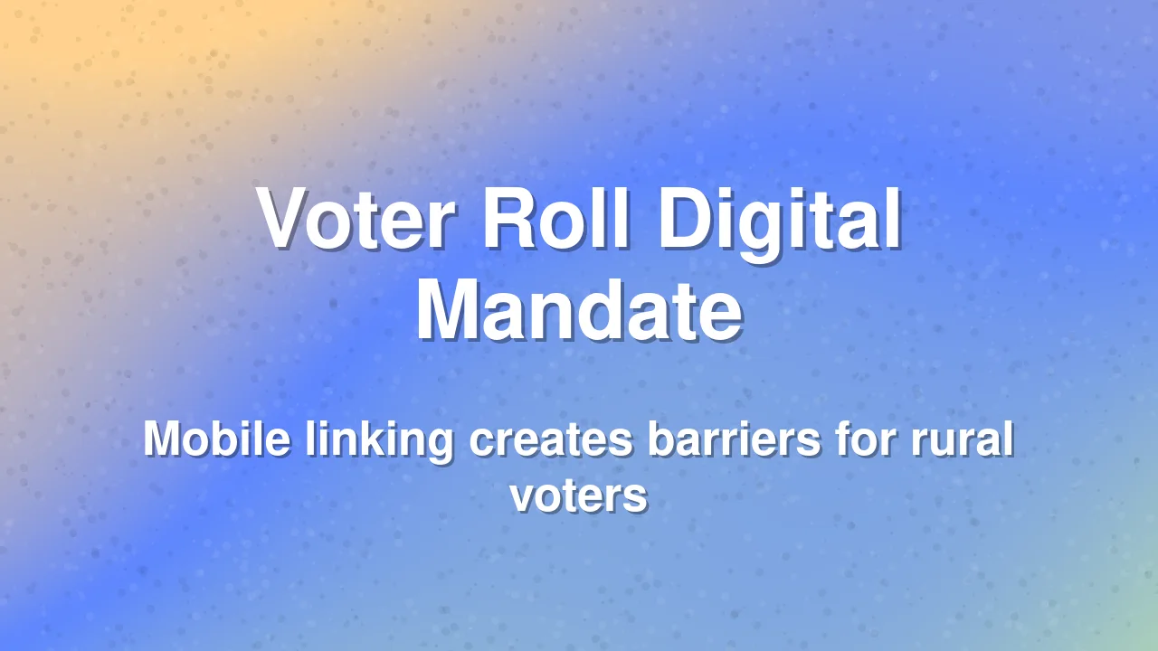 Karnataka Voter Roll Mobile Link Mandate Raises Concerns