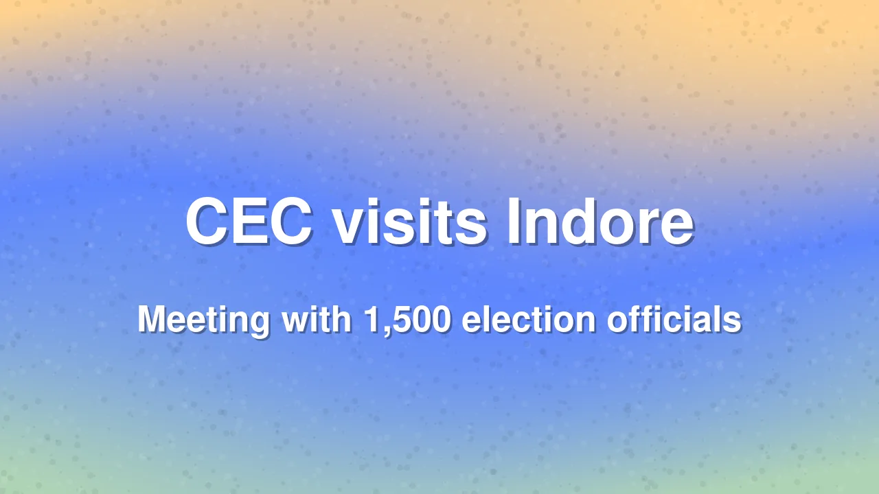 CEC Gyanesh Kumar visits Madhya Pradesh to meet BLOs