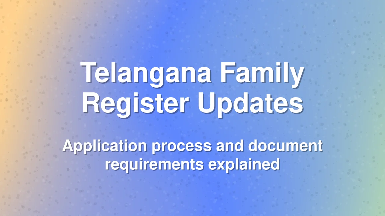 Telangana Family Register Certificate Application Process and Delays