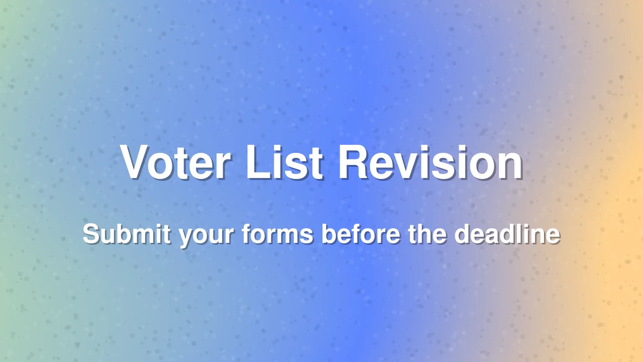 Submit voter enumeration forms before deadline