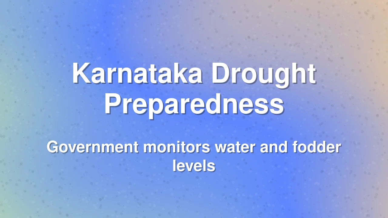 Karnataka government prepares for drought management