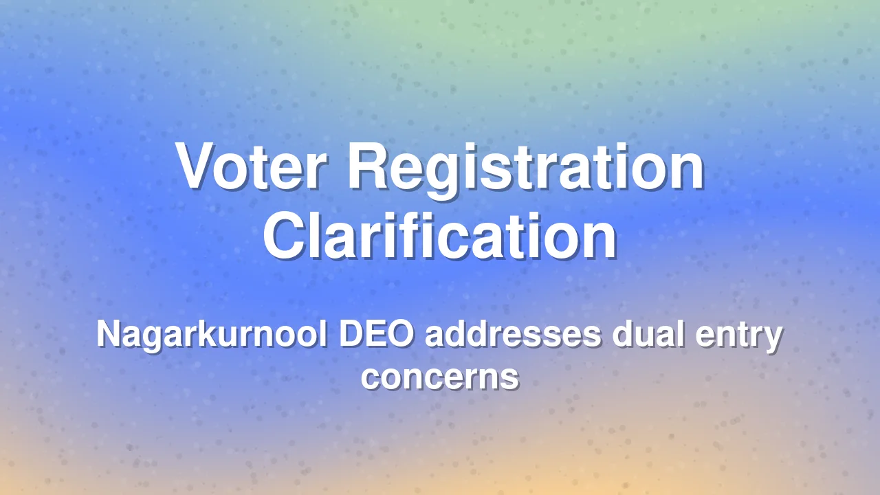 Nagarkurnool DEO denies Revanth Reddy voter registration