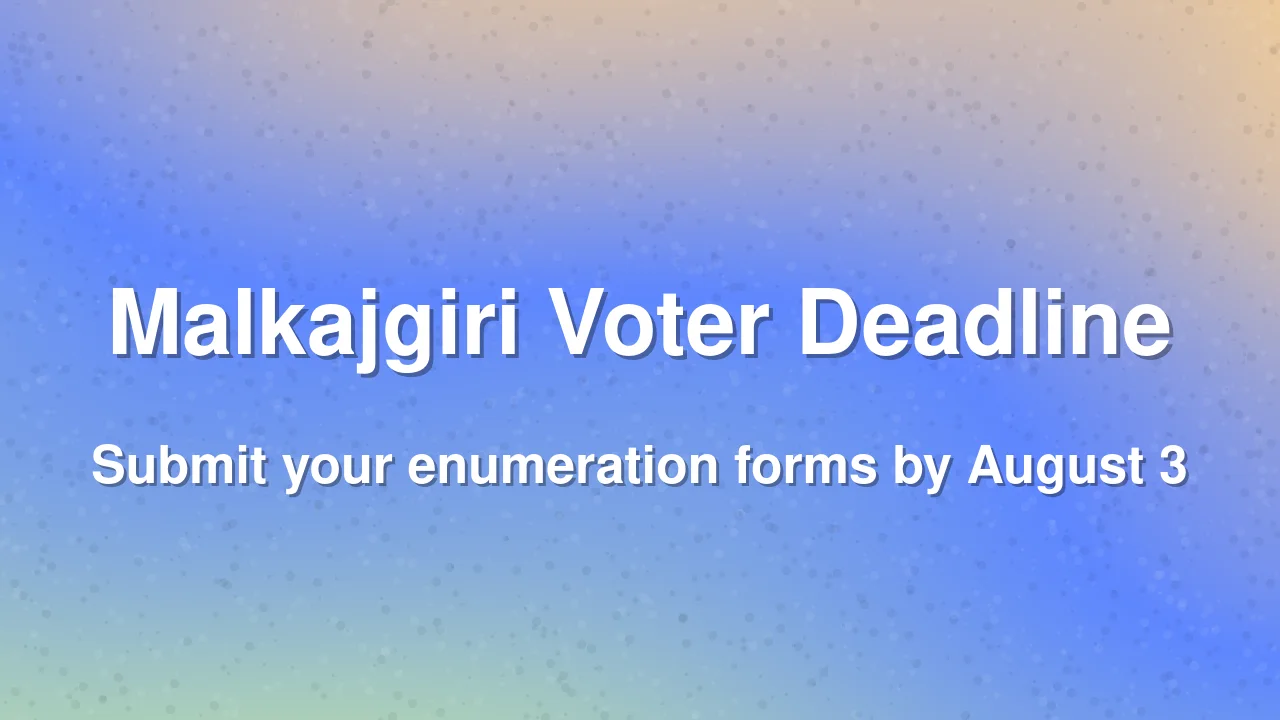 Malkajgiri Voters Urged to Submit Forms Before Deadline