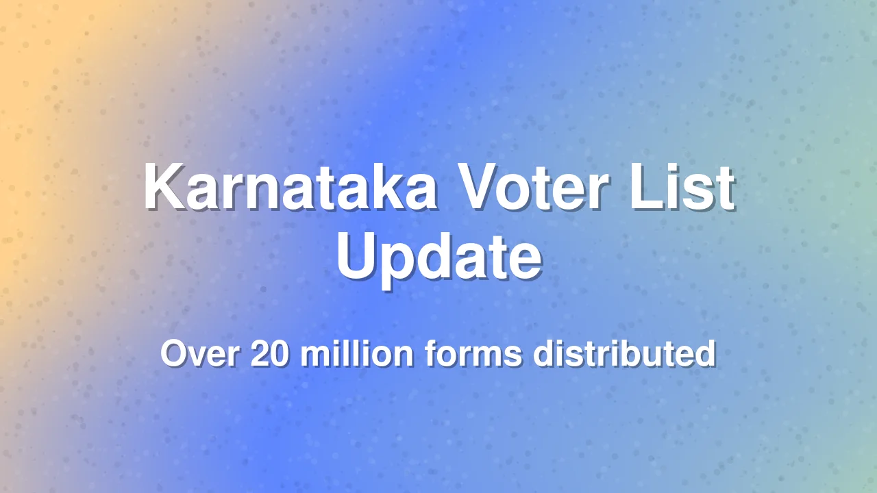Karnataka begins massive voter list verification drive