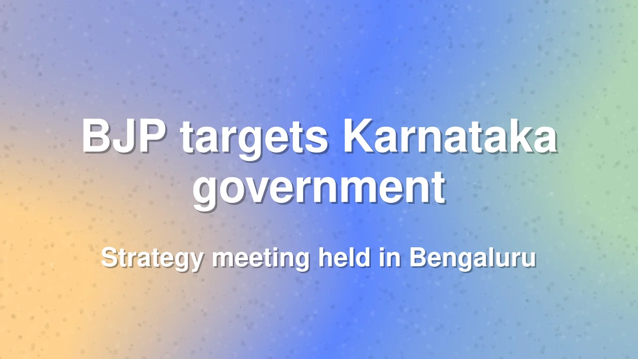 BJP plans state-wide campaign against Karnataka government over voter revision