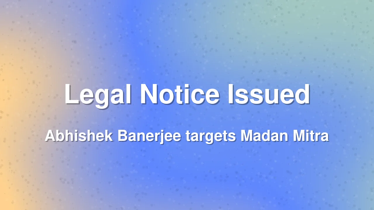 Abhishek Banerjee sends legal notice to Madan Mitra