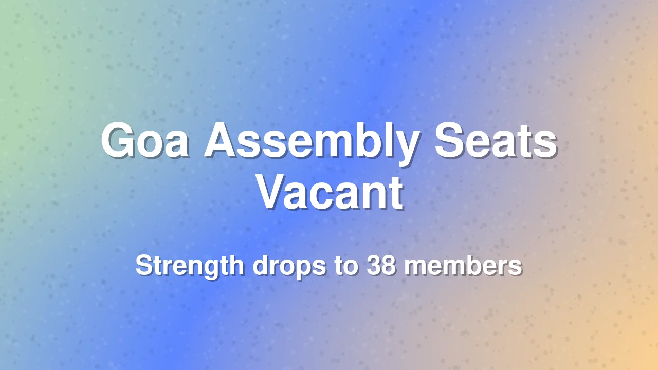 Goa Assembly strength drops to 38 after Jennifer Monserrate's demise