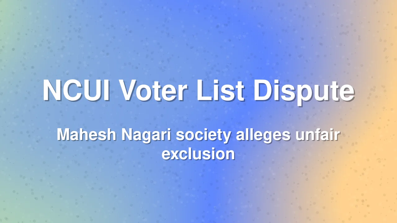 Mahesh Nagari Challenges Exclusion from NCUI Voter List