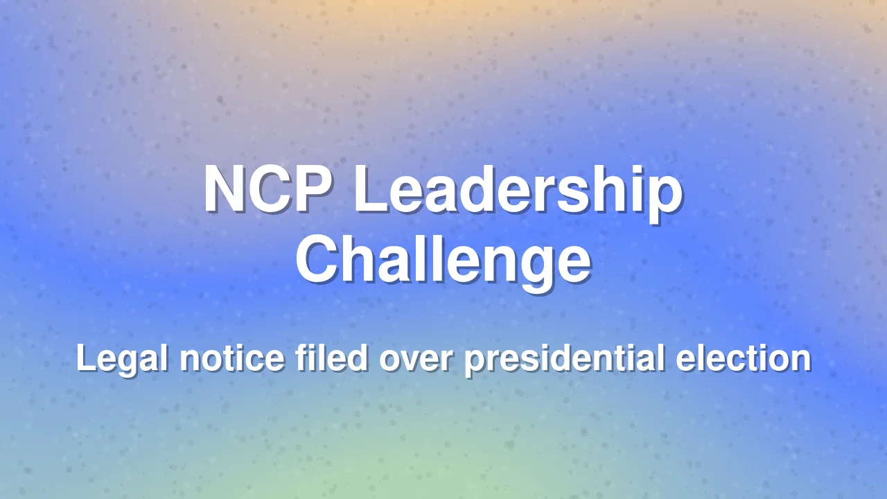NCP Leadership Dispute Reaches Legal Stage