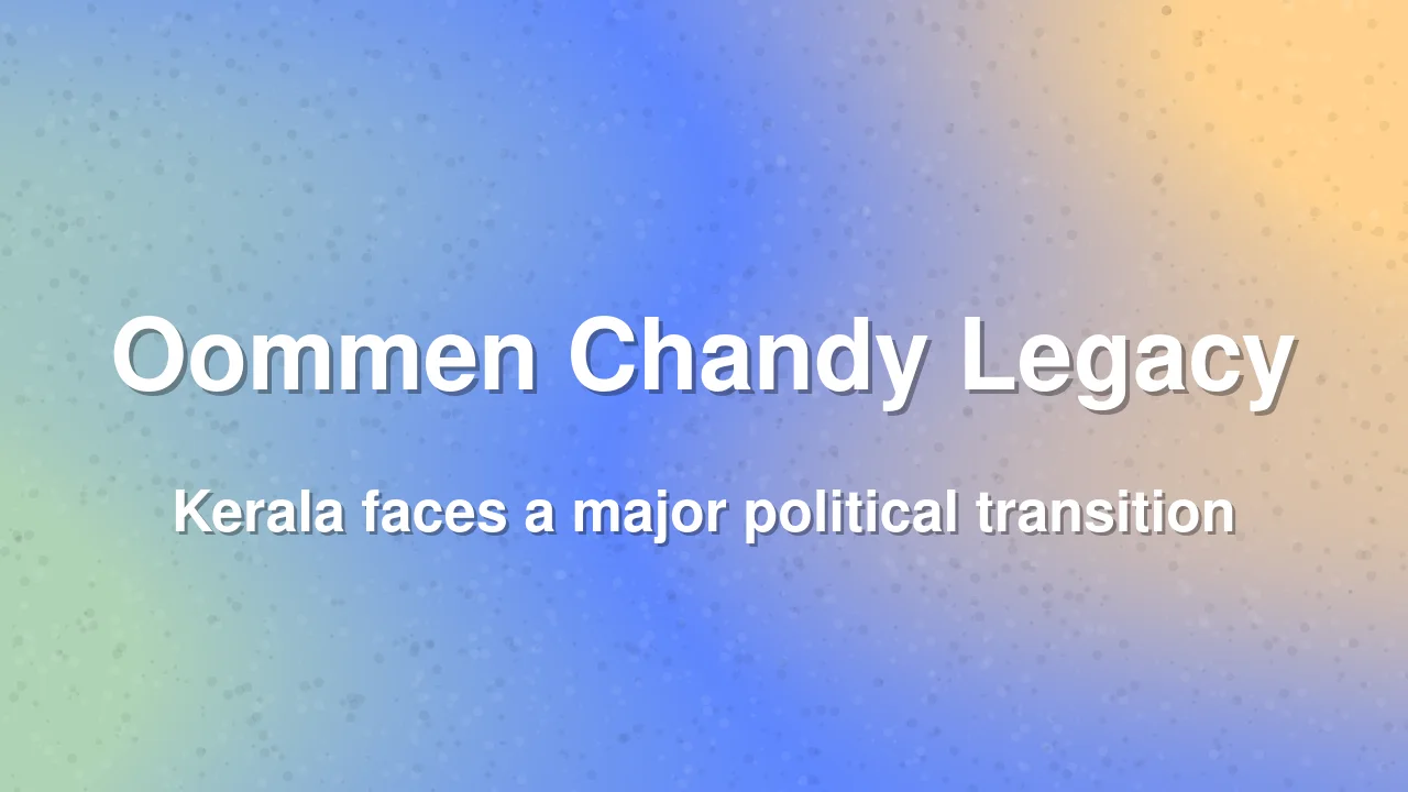Oommen Chandy and the UDF Power Vacuum