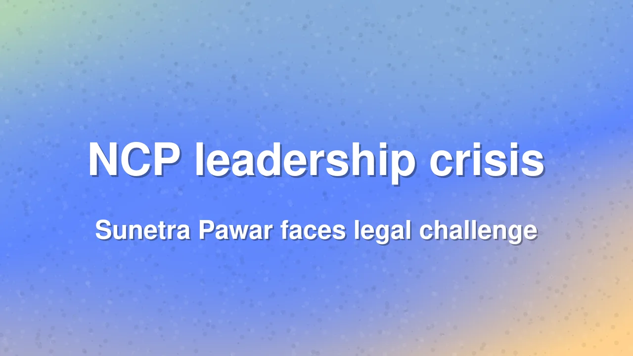 Legal challenge hits Sunetra Pawar's NCP presidency