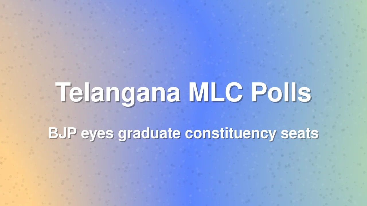 BJP Prepares for Telangana Graduate MLC Elections