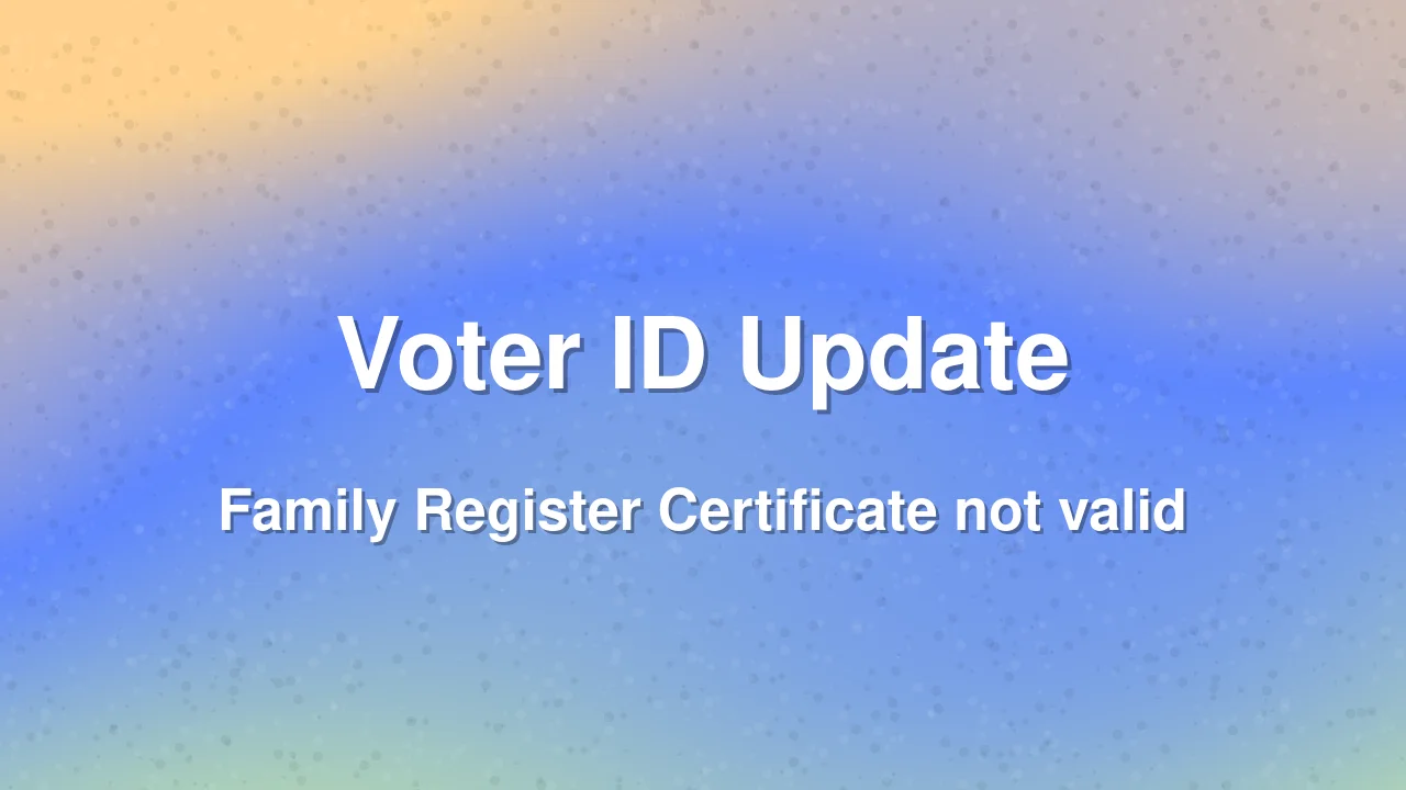 ECI Rejects Family Register Certificate for Voter Verification in Telangana