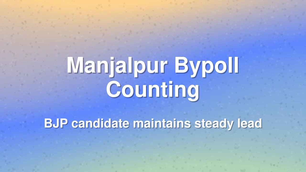 BJP Leads in Manjalpur Assembly Bypoll