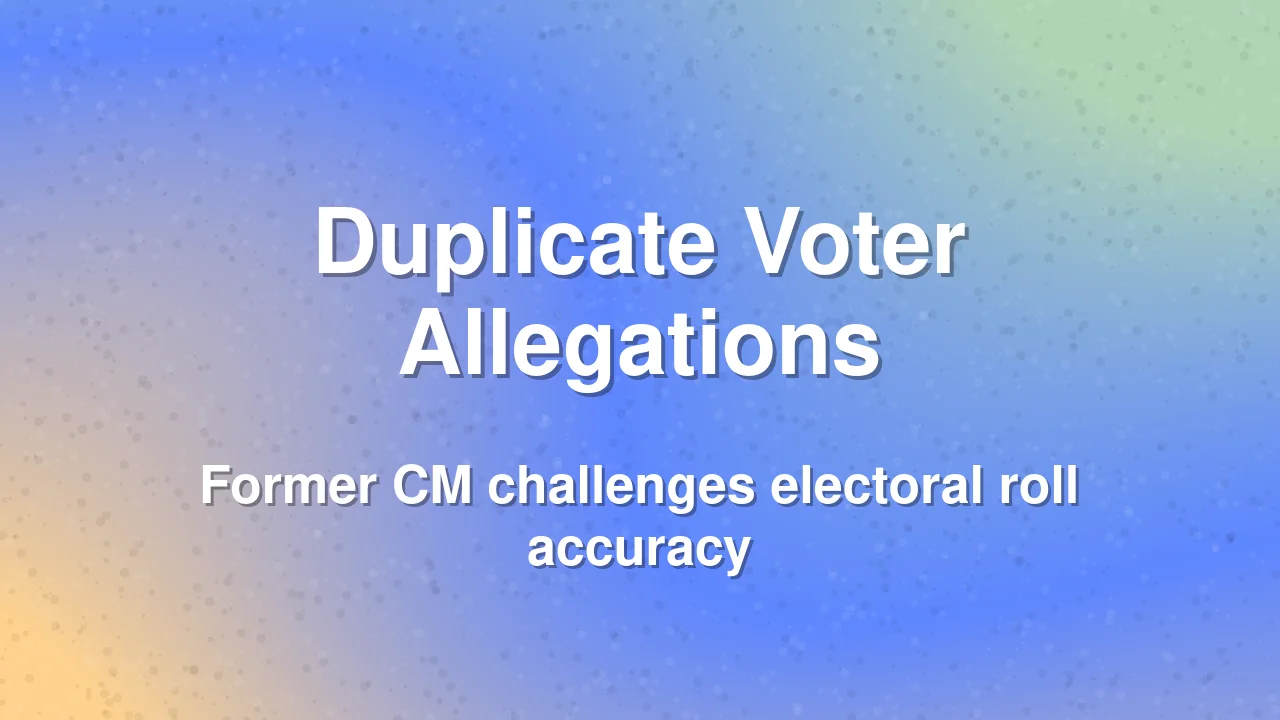 Prithviraj Chavan Alleges Duplicate Voters in Maharashtra