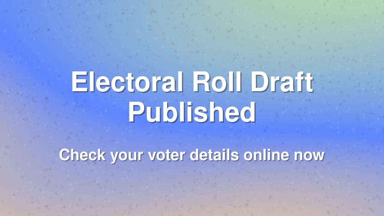 Andhra Pradesh Electoral Roll Revision Data Released