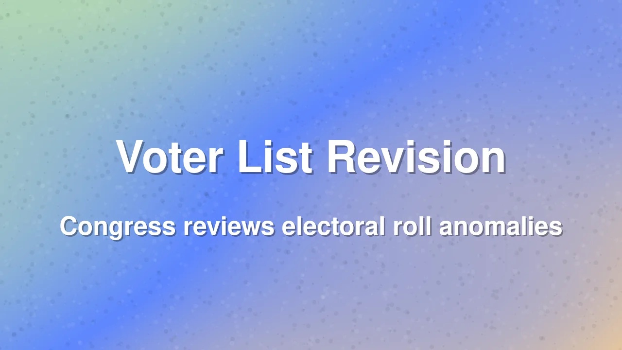 Congress addresses voter list anomalies in Adilabad